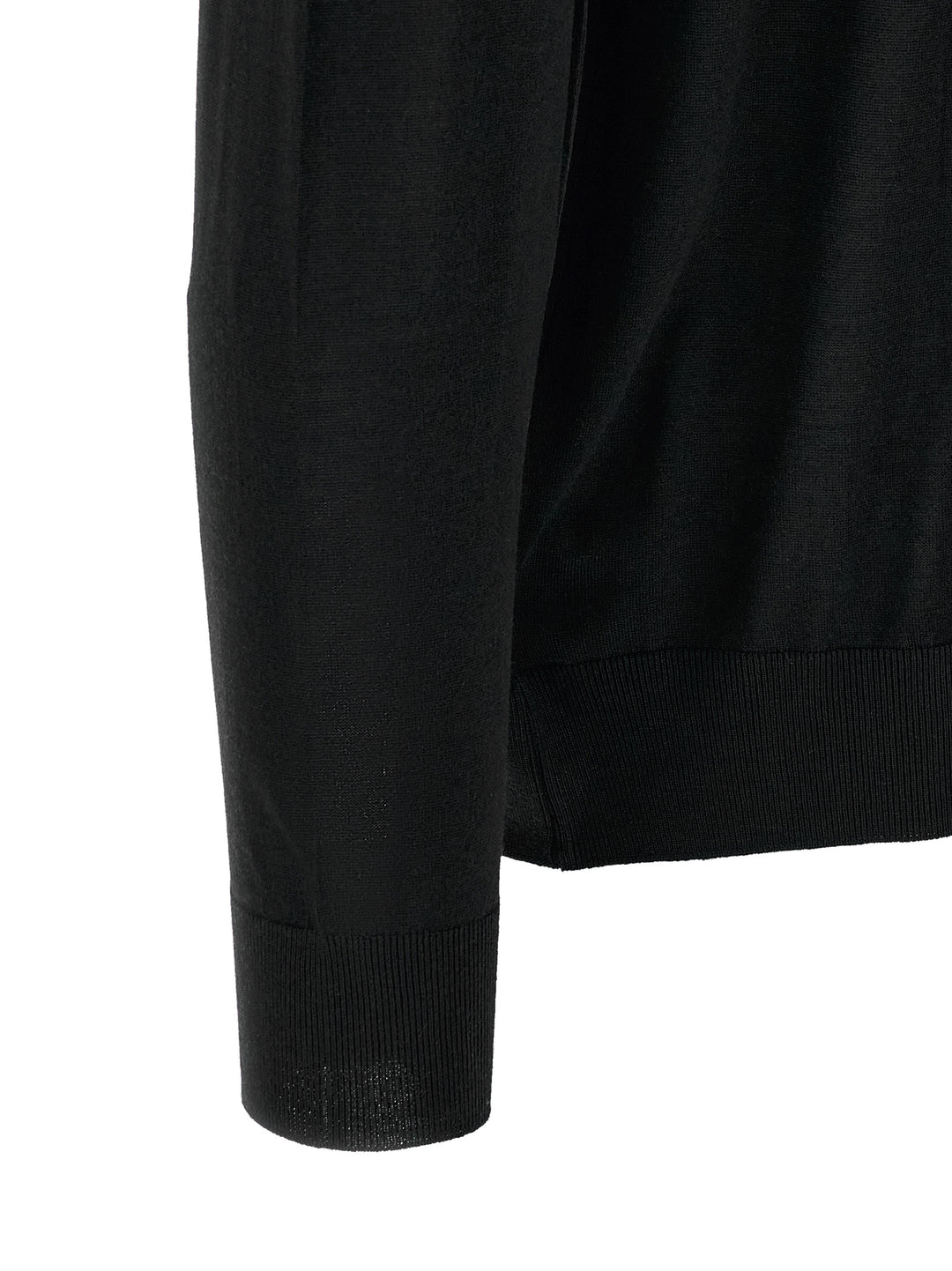 Kiton Wool  Shirt 14 Microns Polo - Nero | e799ac46629f19ef6ac317aac6f3fb860f502507