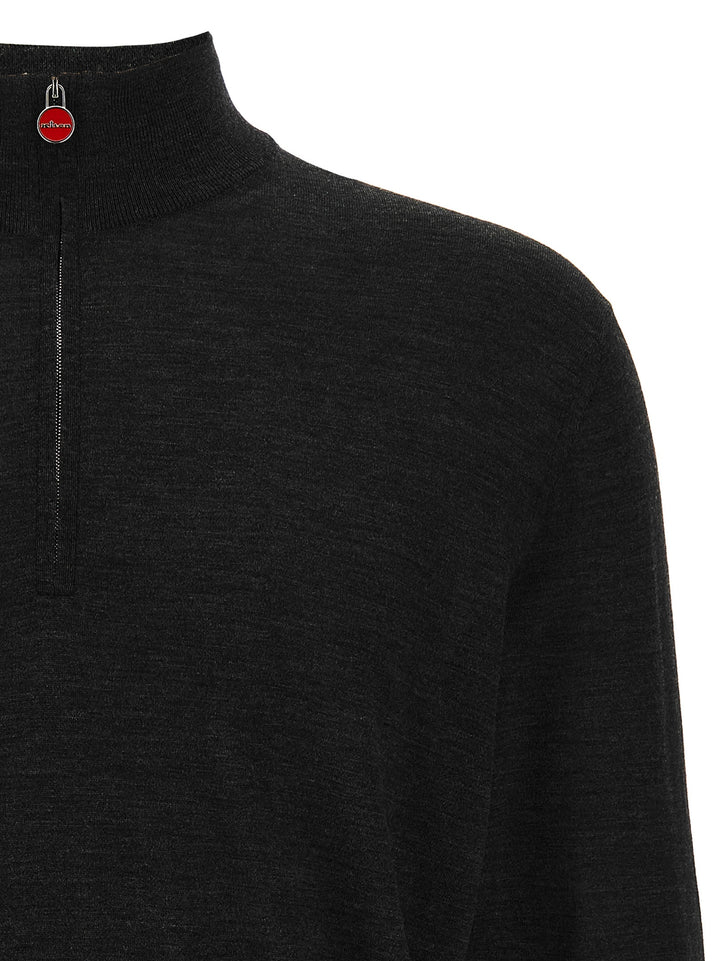Kiton Half-Zip Sweater Maglioni - Grigio | 41a34a39b7fe6cac0420ca5ed99498f16e449ab8
