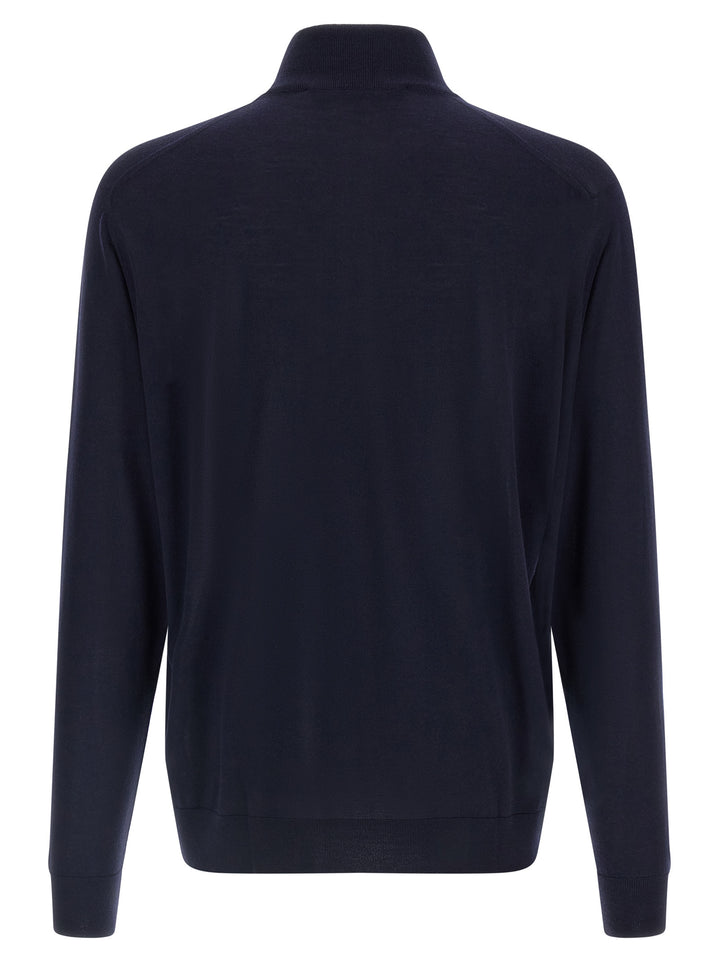 Kiton Half-Zip Sweater Maglioni - Blu | bb84ecf495010791cd7d65f2166d9db4777549e2
