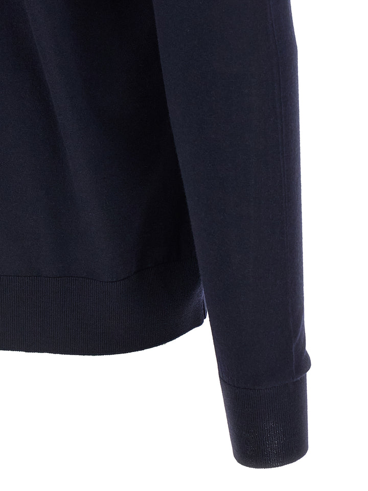 Kiton Half-Zip Sweater Maglioni - Blu | 88537accafb75367127da655d8956bdd79cf9925