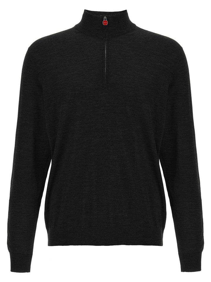Kiton Half-Zip Sweater Maglioni - Nero | 271f4c68e0379bd9f8da7734e60cbcc67abbbb09