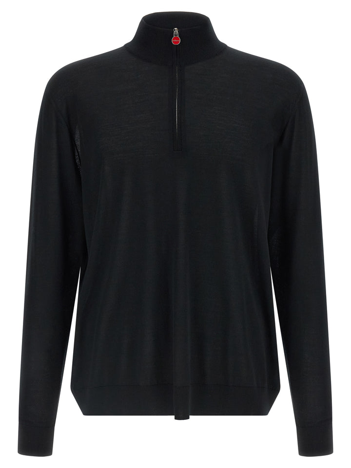 Kiton Half-Zip Sweater Maglioni - Nero | cba228971da978df9b1919fd79473c2802b14baf