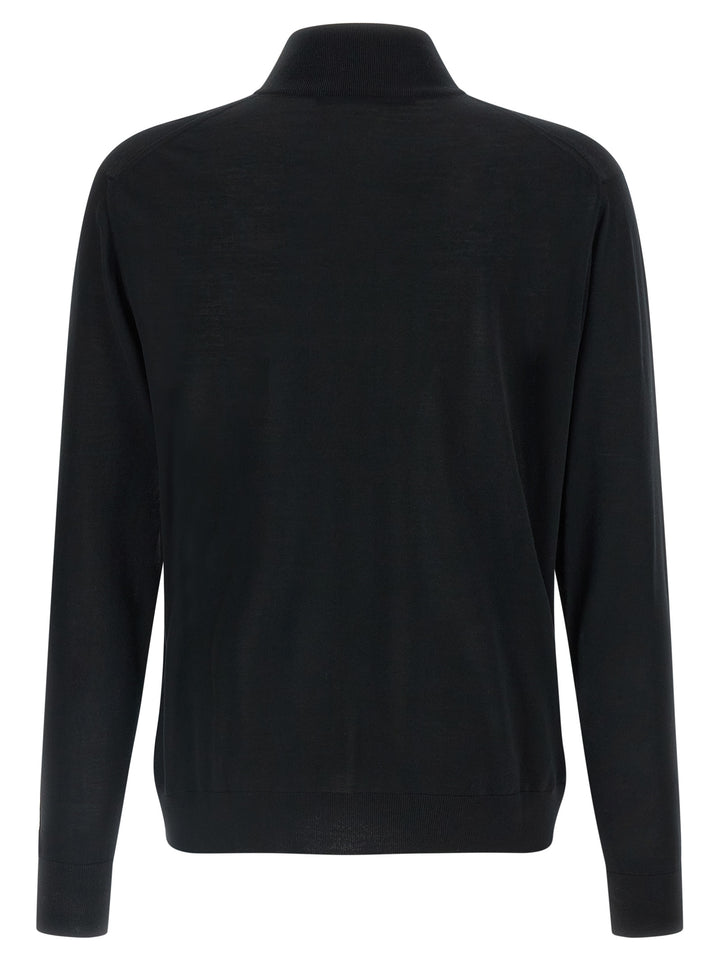 Kiton Half-Zip Sweater Maglioni - Nero | 61d7258b7446c8d8a12228d08a24fe70b81e6029
