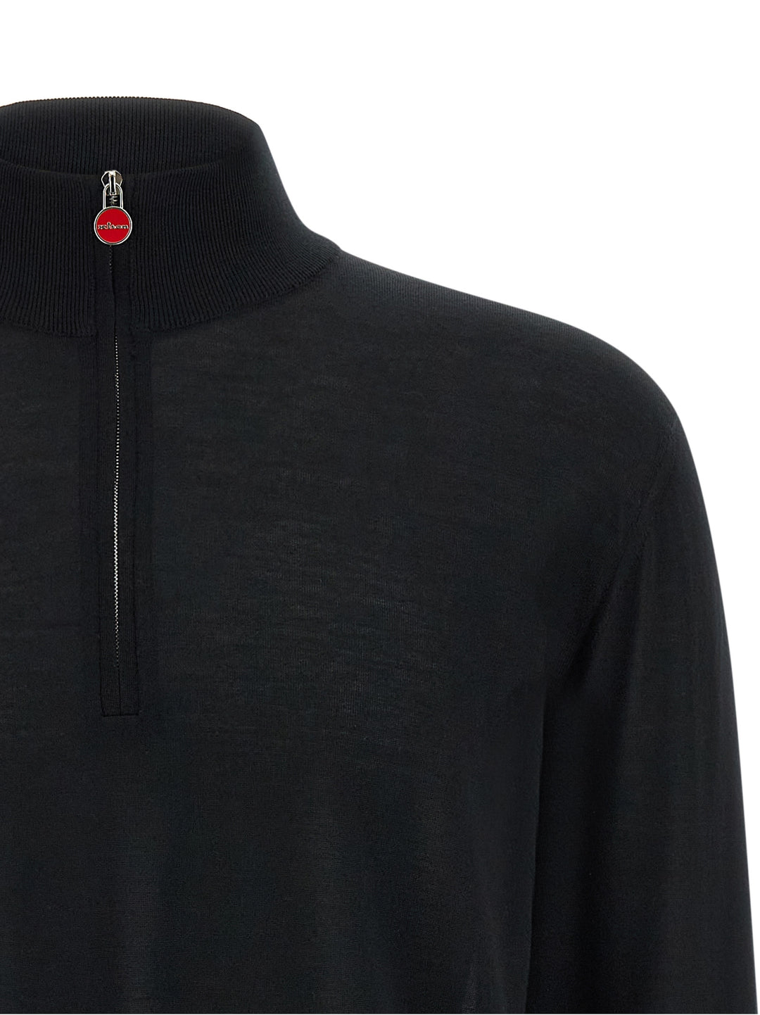 Kiton Half-Zip Sweater Maglioni - Nero | 89ecb63281076f239b60a1379236859375e9fc21
