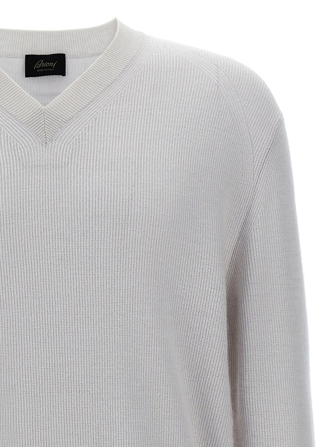 Brioni V-Neck Sweater Maglioni - Bianco | 23c7a83d5e05c637026ebe679f8a6369513efba2