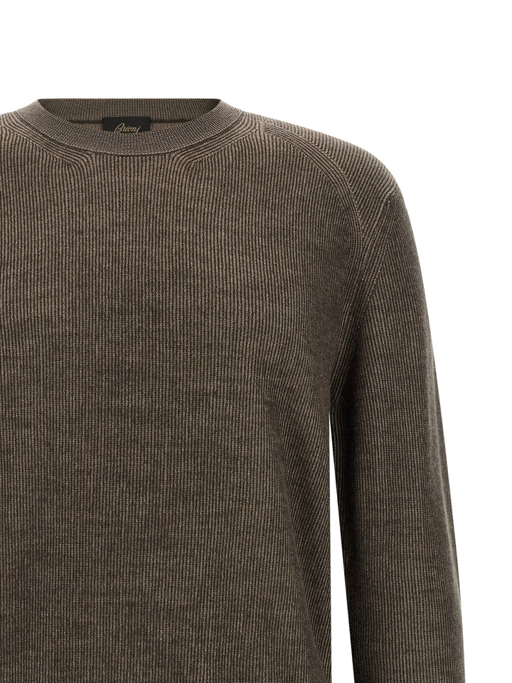 Brioni Vanisé Weave Sweater Maglioni - Marrone | 422af44b9efcfa2f38af43334769700dd365acad