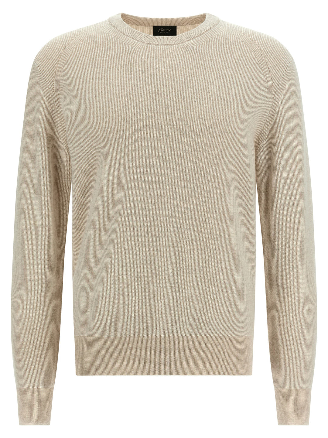 Brioni Ribbed Sweater Maglioni - Beige | 6183e4e865ffb7d158a91eb1f21d7cb0759328c1