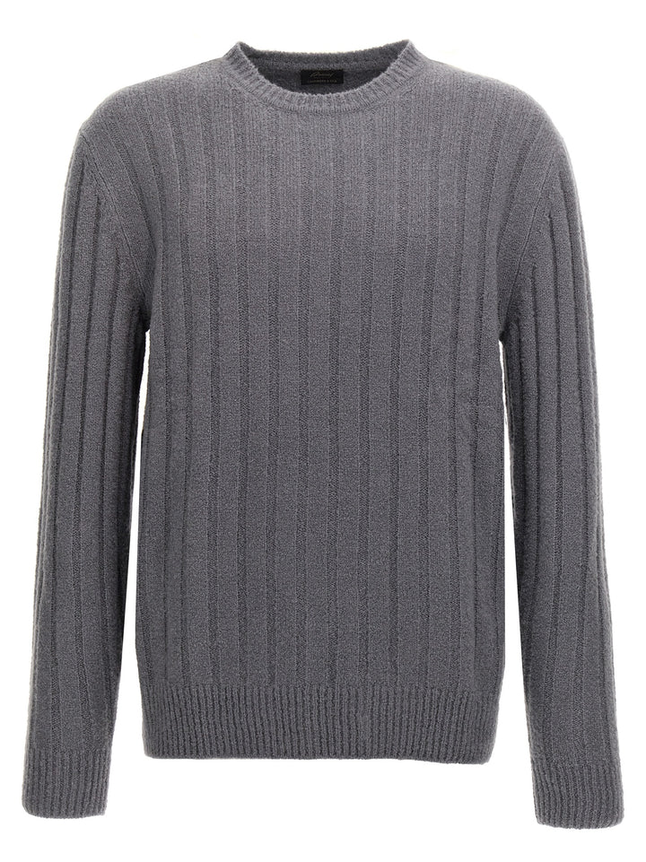 Brioni Crewneck Sweater Maglioni - Grigio | 8841b87f4b19a7d7cb6df2db0aa3d26b54cbe256