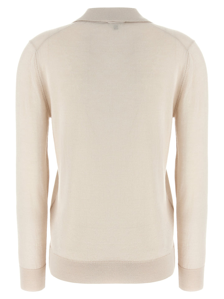 Brioni Cashmere And Silk  Shirt Polo - Beige | 9c00fd7307b44538a2f56675cdbd9ac508beb6ed