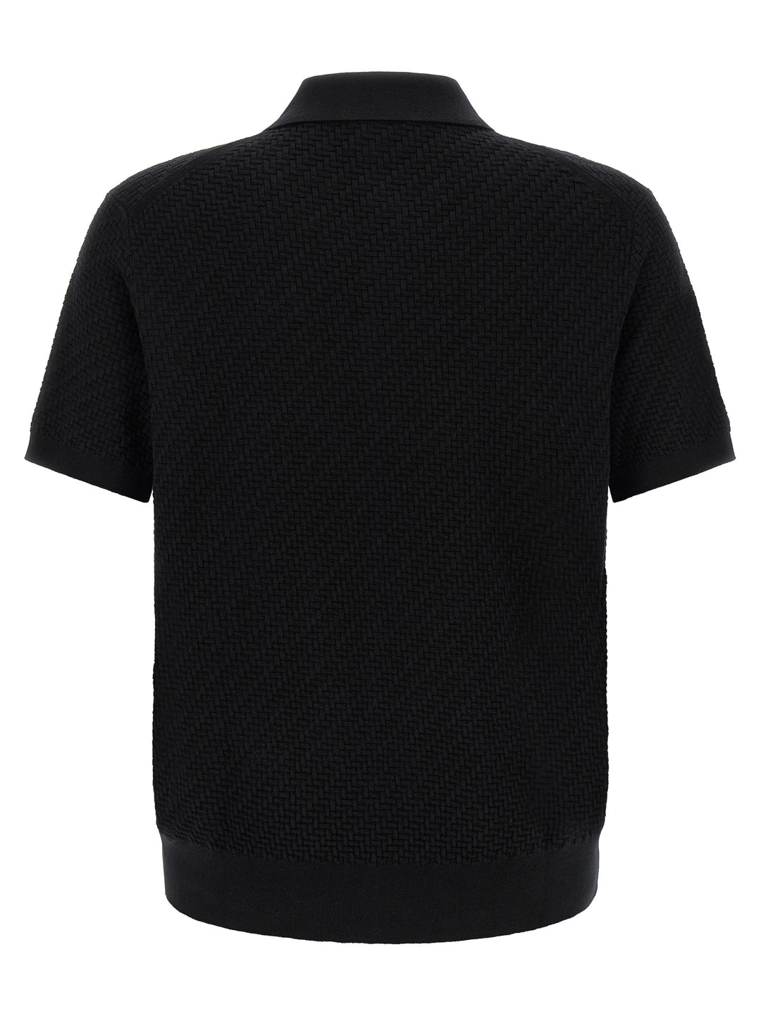 Brioni Trama Polo - Nero | 2e0d632b47535be87b23cd85221f0df4e3dce88e