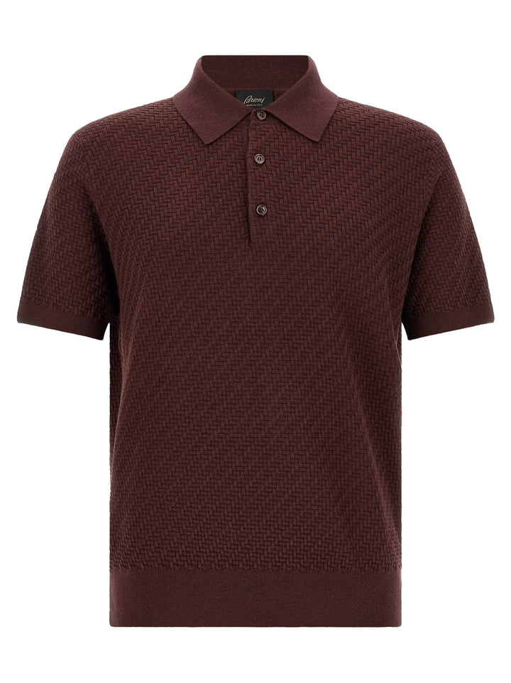 Brioni Trama Polo - Viola | c26bbce41b9c81e3f9a2ad585aa0f87fe46514cb