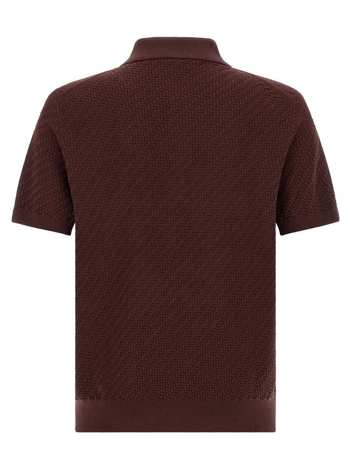 Brioni Trama Polo - Viola | bfc123b9e711e85884081a176faf74a9561b1b46