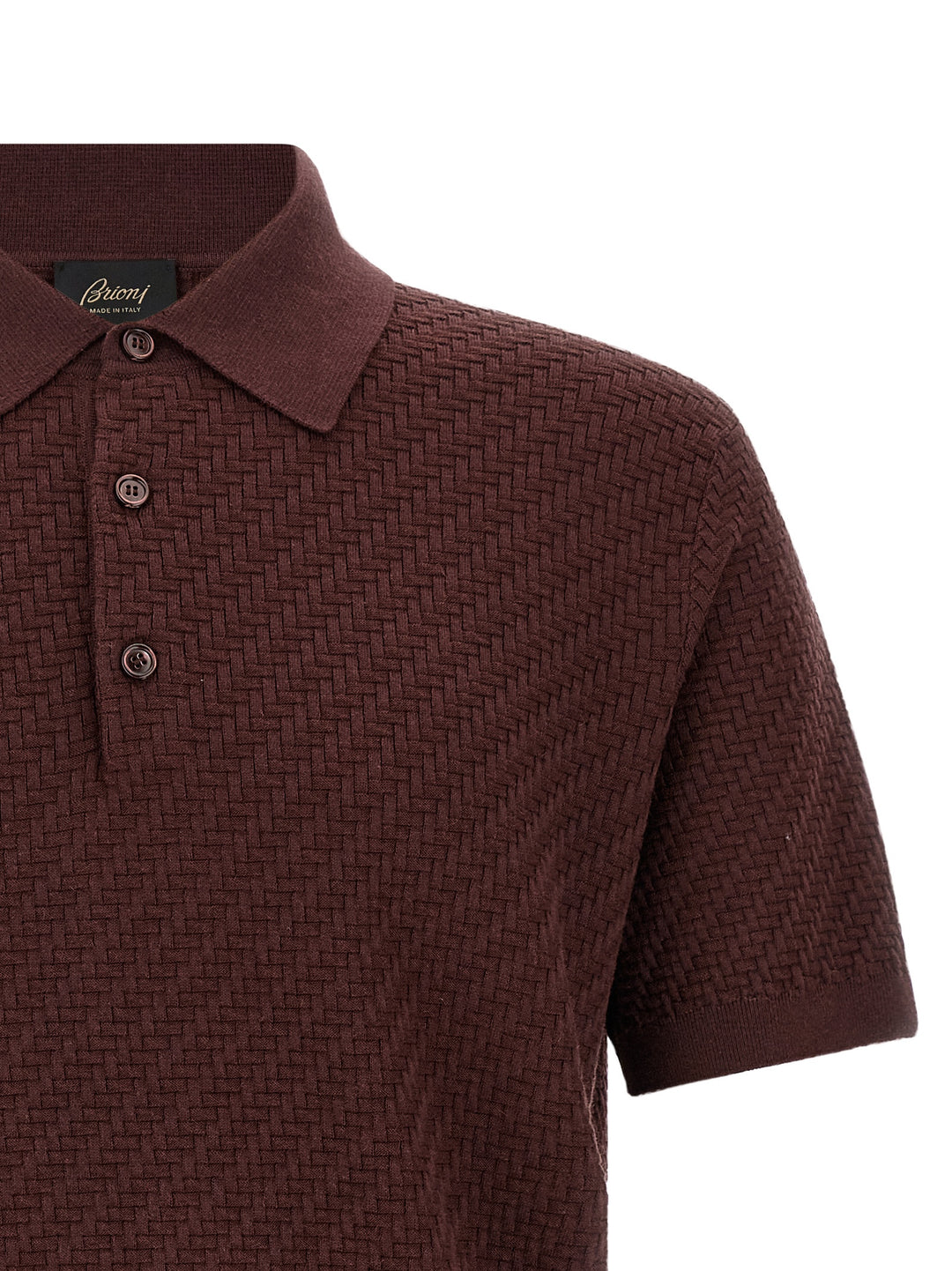 Brioni Trama Polo - Viola | 1aab3fa0f69a89e66e0166288357c10e97a3d0e8