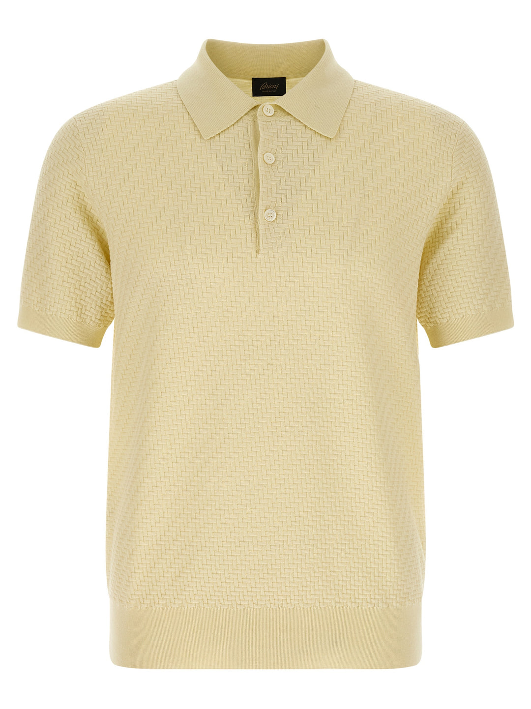 Brioni Weaving  Plot Polo - Giallo | 47e86f5ad2095407266d9dcbc9adb6fb035bf7dc