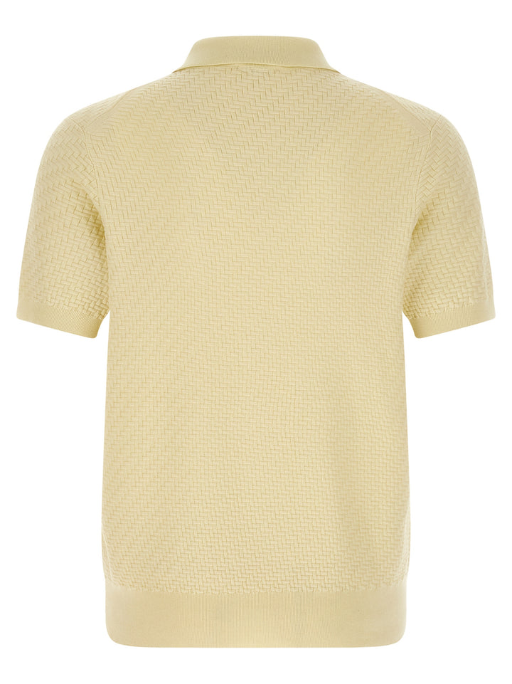 Brioni Weaving  Plot Polo - Giallo | 3dd4ddbd724a014a229644e0e44eeea8042c397a