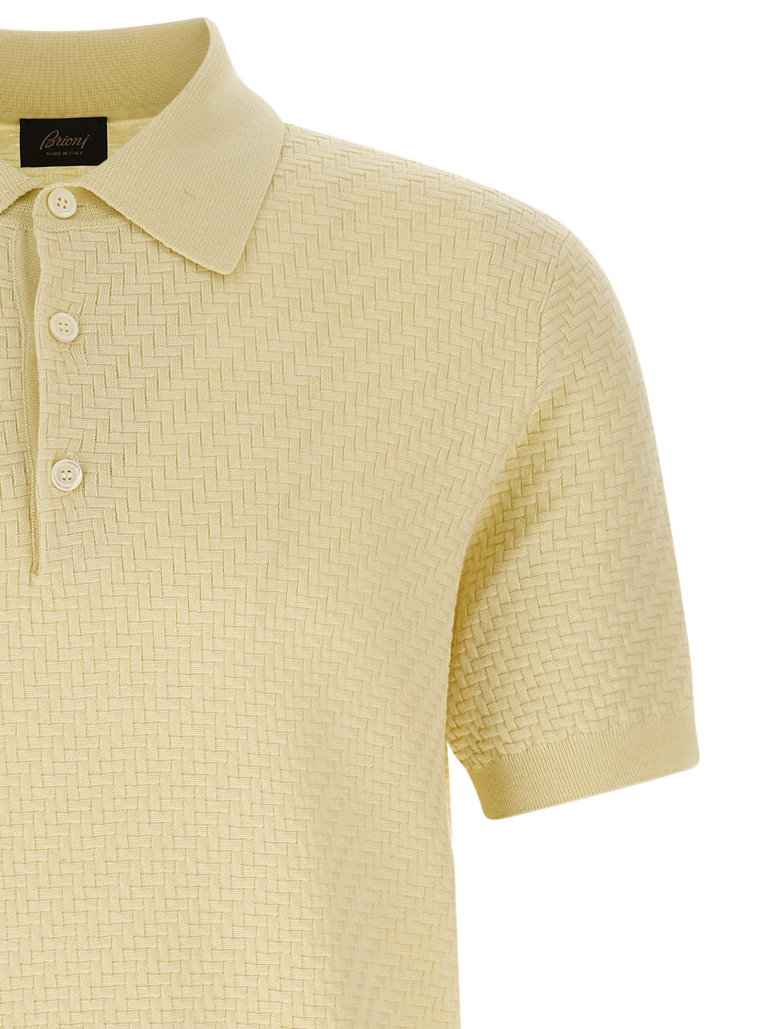 Brioni Weaving  Plot Polo - Giallo | e48652389f6cdd98615d18b6fa2e0eaddcb9cf7c
