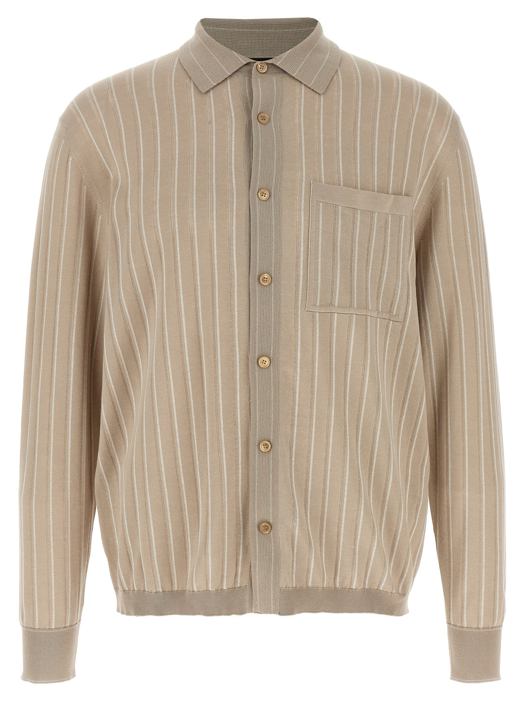 Brioni Knitted Shirt Camicie - Beige | b88cf7274e1da739407a963fbf6e722a3ec2260d