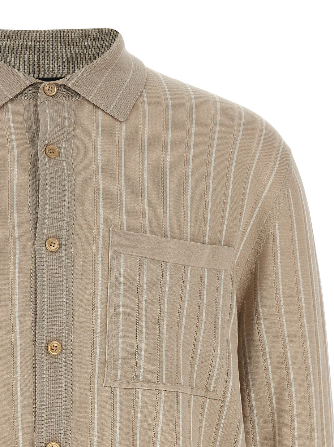 Brioni Knitted Shirt Camicie - Beige | d9d8e71388bac502712c2a95b919b8f38706d363