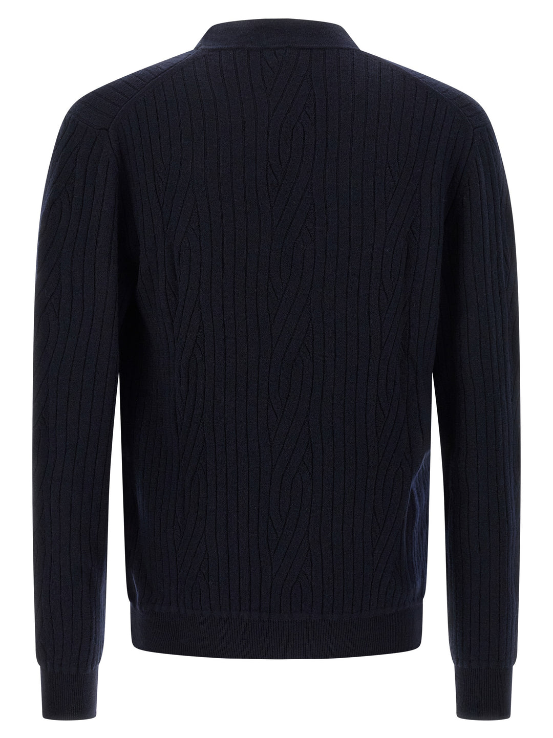 Brioni Ribbed And Braid Cardigan Maglioni - Blu | 66df4505fdd44dc6693f4522e26efc34333c18bd