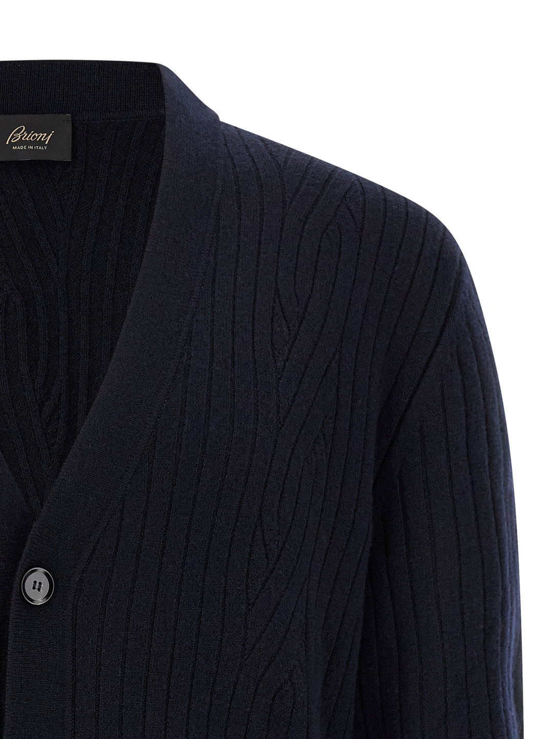 Brioni Ribbed And Braid Cardigan Maglioni - Blu | 629310a3af59b552f7ab96dc5488df208dd2652a