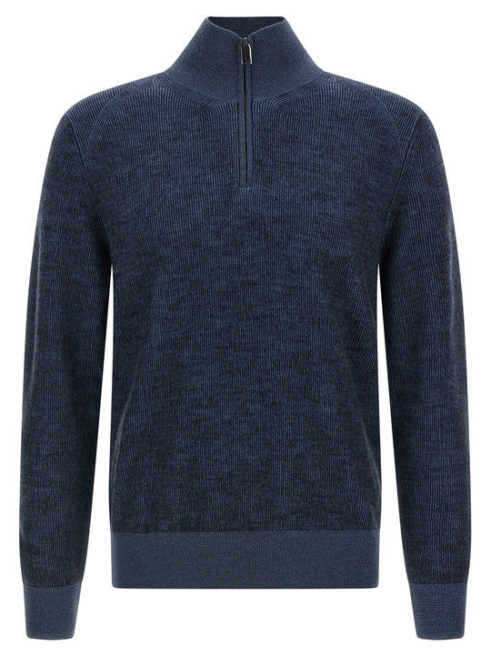 Half Zip Sweater Maglioni Blu