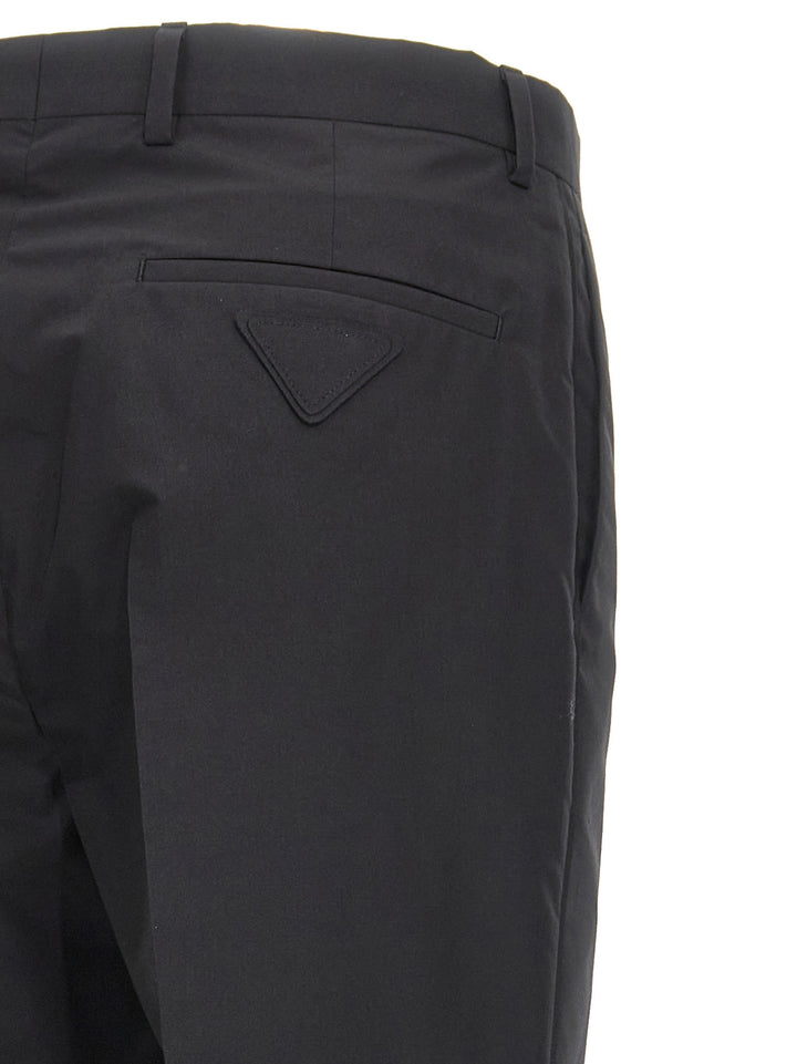 Prada Cotton Trousers Tec Pantaloni - Nero | e205017b2084266929f7a84d74b9d64e7d288ed9