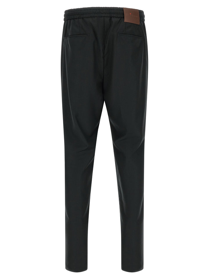 Kiton Red Button Pantaloni - Grigio | b529fd5b72a0370aef301ad43209195f962b441f