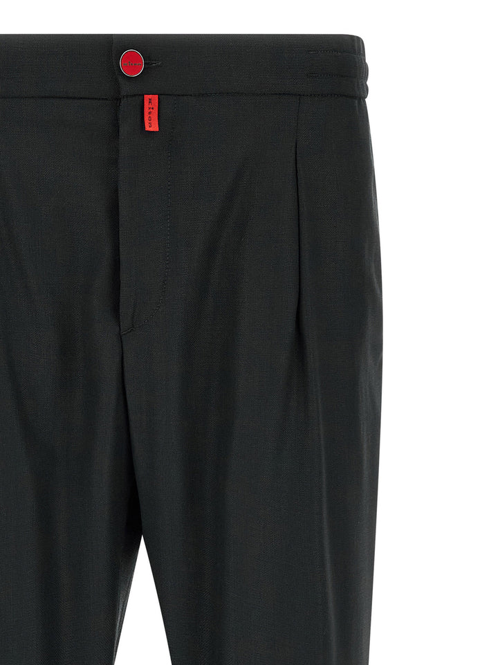 Kiton Red Button Pantaloni - Grigio | 0ccb58cc6185eb5e25fd78dabc9e7580961a72e2