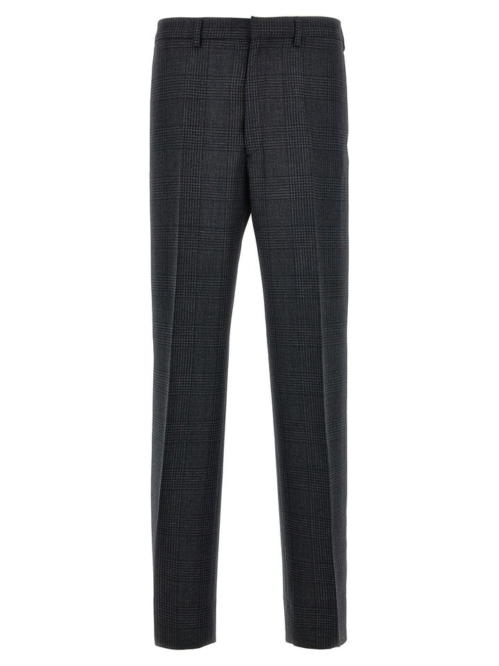 Prada Check Pantaloni - Grigio | 41174c865f1d5e6cc020af9619eef5faafe36d53