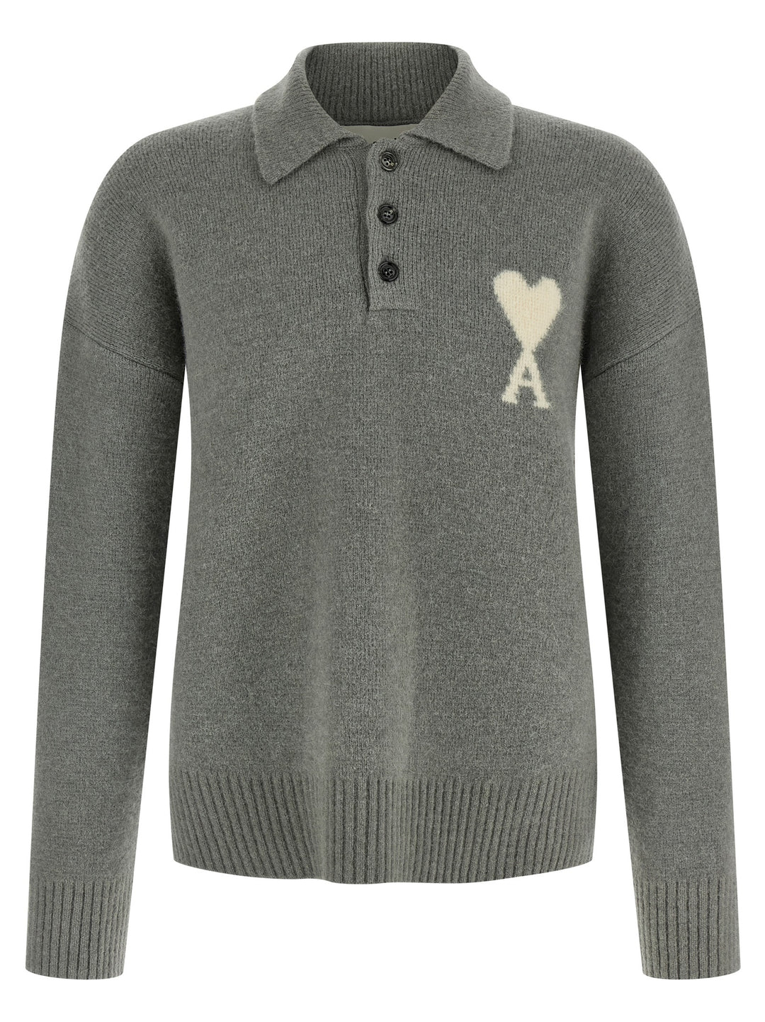 Ami Paris Ami De Coeur Polo - Grigio | 3c5977352d609245d57b247a2ba7d225d28fda55