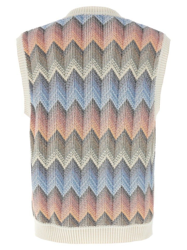 Missoni Chevron Vest Gilet - Multicolor | f4eda31ba36264ba0ccd36026f8b74e475df232f