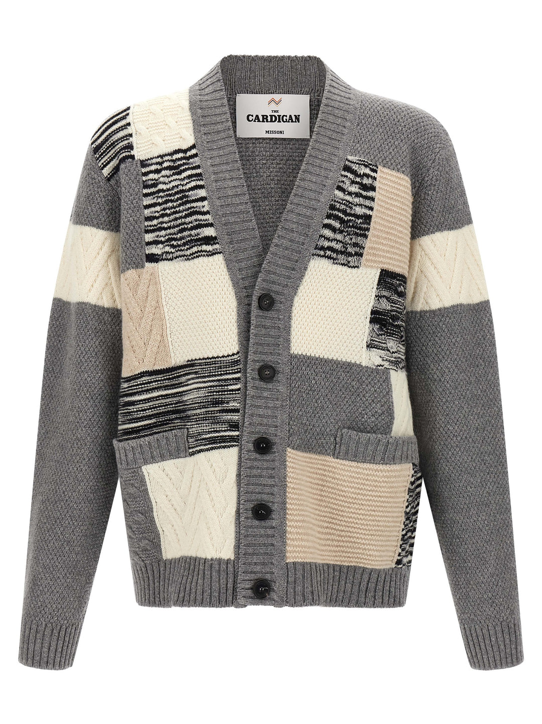 Missoni Patchwork Cardigan Maglioni - Beige | 0fc30f141f9d42b62d51d0ed5354b3f2056379c4
