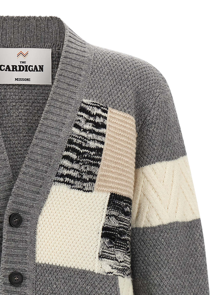 Missoni Patchwork Cardigan Maglioni - Beige | db25ba1bba9da77db141eed428b5c09d4b31fd22