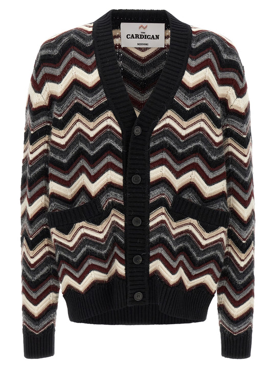 Zigzag Cardigan Maglioni Multicolor