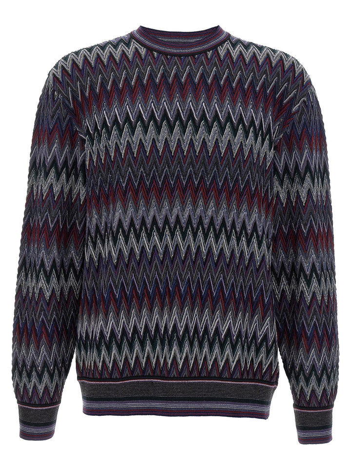 Missoni Zigzag Pattern Sweater Maglioni - Blu | e556f576071465bb4fea6cee2dcef921ceaa9c6c