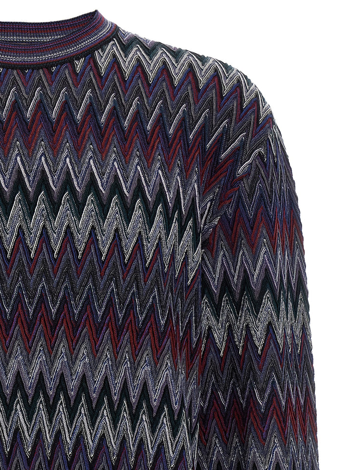 Missoni Zigzag Pattern Sweater Maglioni - Blu | af3fdd0a97777538d537b071ec3b89f625488b4b