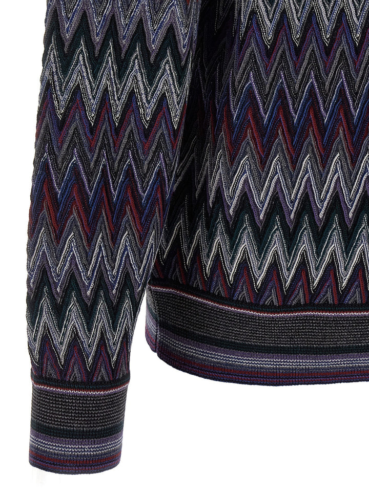 Missoni Zigzag Pattern Sweater Maglioni - Blu | e43fa5a20c8de555582dafee1aa74bd4fcfcbd66