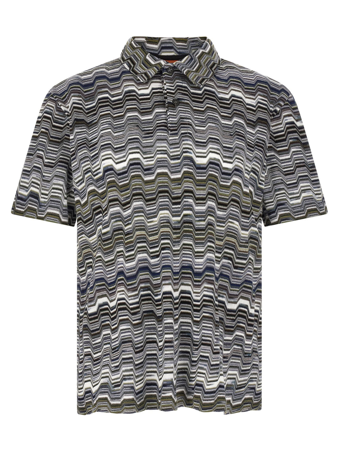 Missoni Irregular Zigzag  Shirt Polo - Verde | 43c3bbf215be1445b138c6aed3cc6ce90504fea0