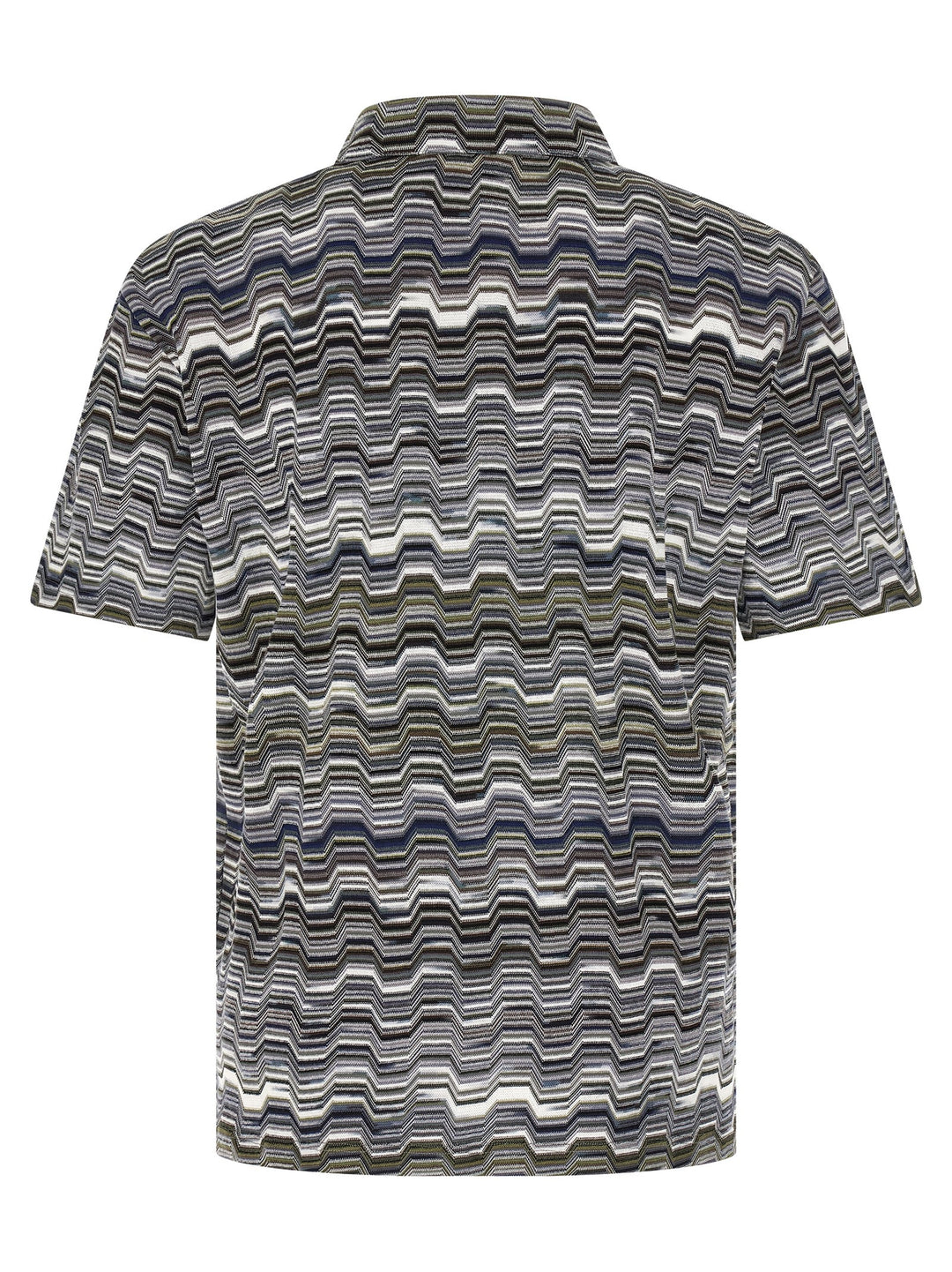 Missoni Irregular Zigzag  Shirt Polo - Verde | 3ef738ff3f0d3c532f07ccbb978c102191885089