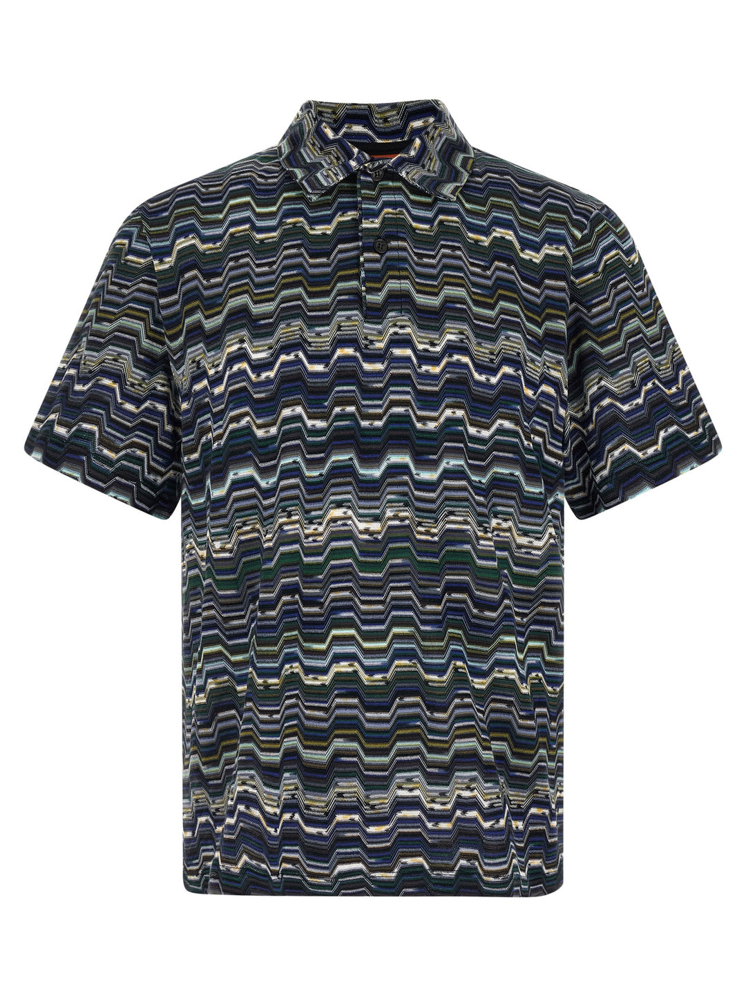Missoni Zigzag  Shirt Polo - Blu | 172490b2006f4cc659367e79505f62da1bfa02c9