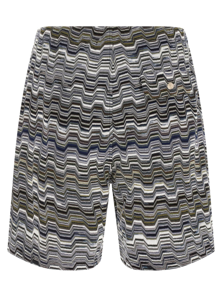 Missoni Irregular Zigzag Bermuda Shorts Bermuda e Short - Verde | 49e0950c95b306970090bf53d8d8fbe2e4e06174