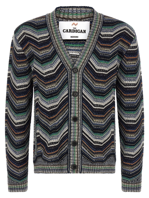 Zigzag Cardigan Maglioni Multicolor
