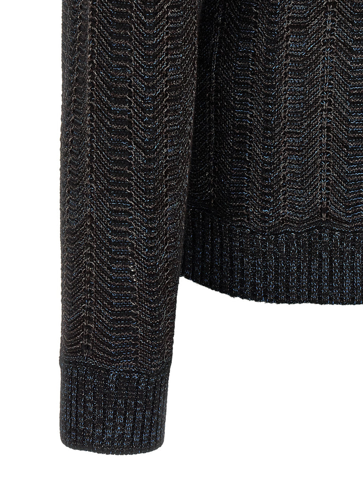 Missoni Greek Pattern Cardigan Maglioni - Blu | bc51c074be9e351e7771c53880aff7349f08c8cc