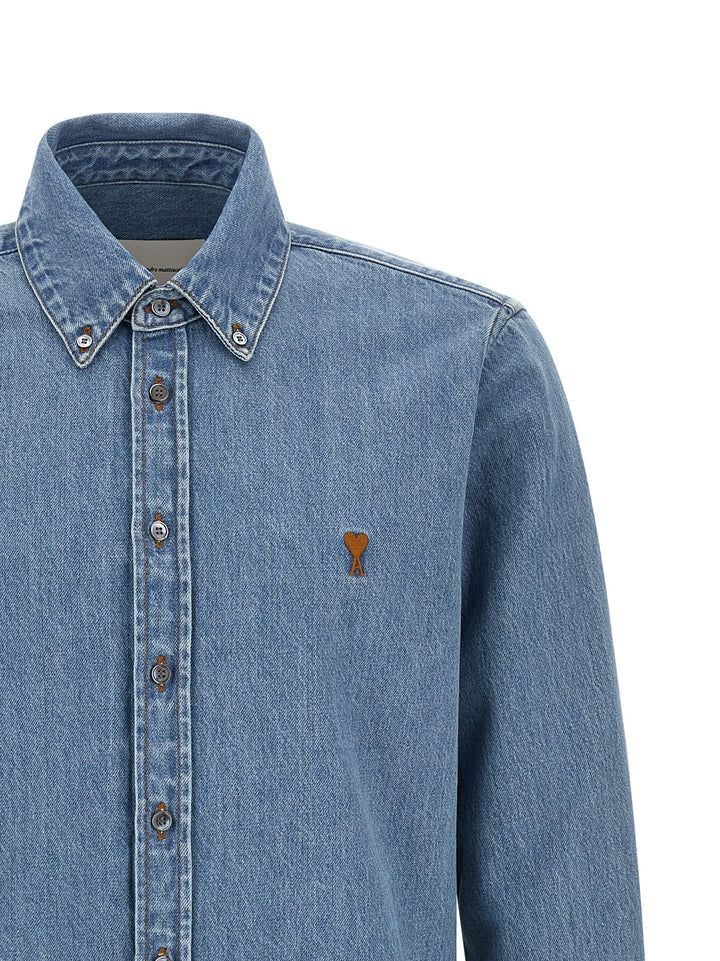 Ami Paris Ami De Coeur Camicie - Blu | 4ecaad92ad89a6a08c569f11ce05f9e1dad2cd47