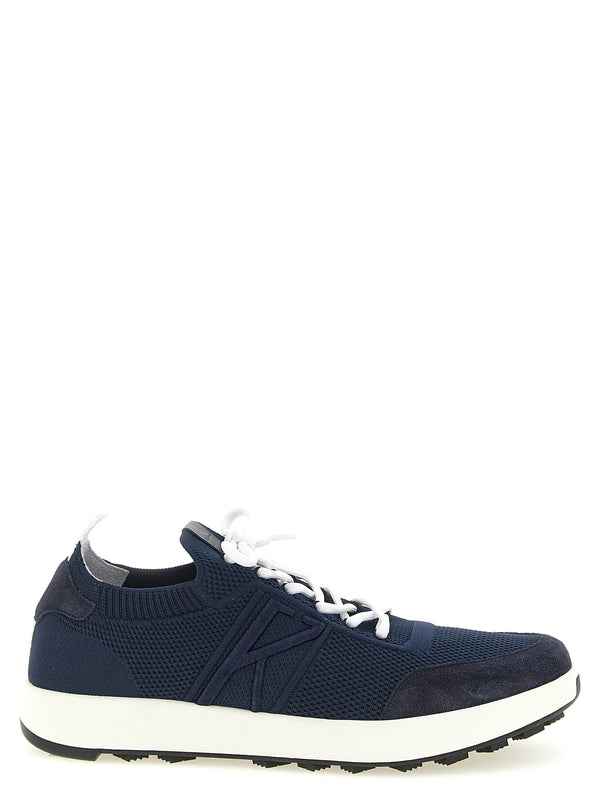 Technical Cotton Sneakers Blu