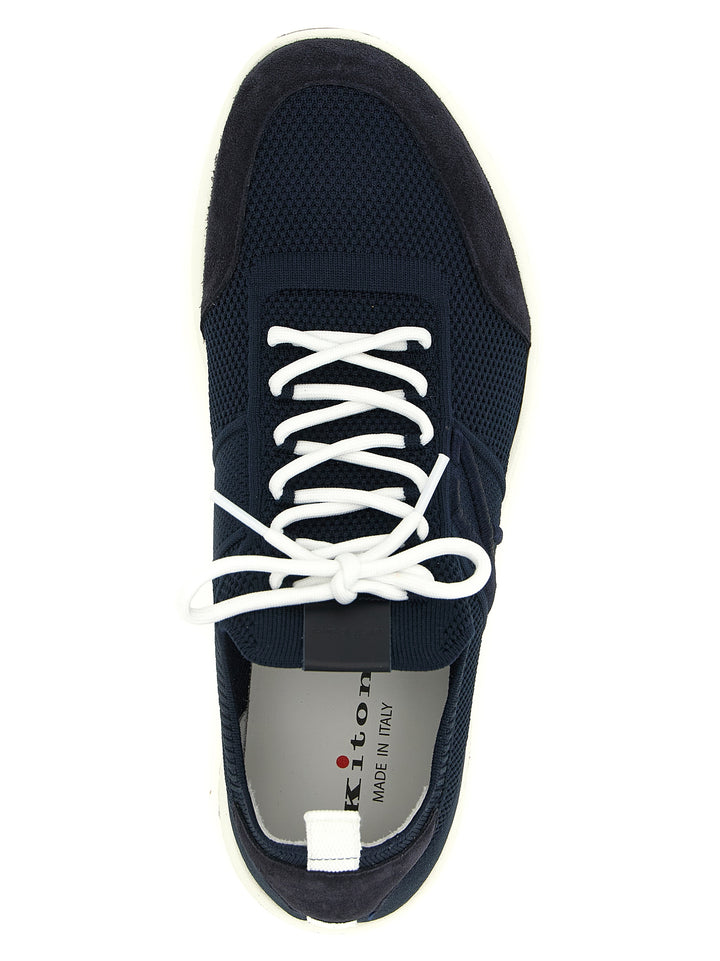Kiton Technical Cotton Sneakers - Blu | 8ed0baf258c5b21bcf89cd0c0206281e68704995