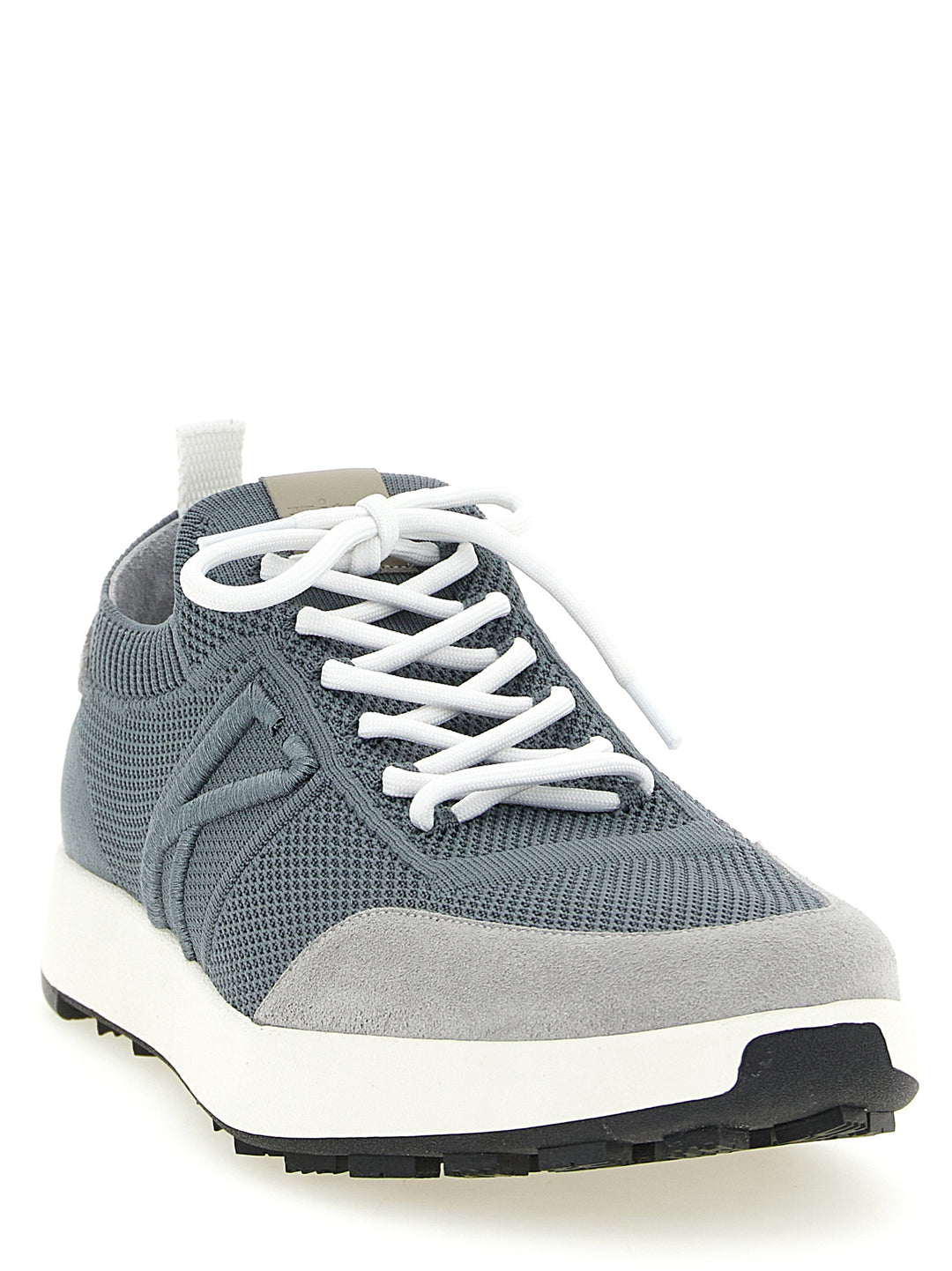 Kiton Technical Cotton Sneakers - Grigio | 6732a77d31f1bcefd2a14f80050d717f626bdca4