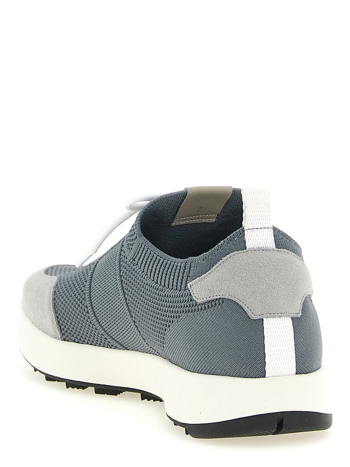 Kiton Technical Cotton Sneakers - Grigio | 57bdab9656540174312b0c6cec130a74bc3cea2b