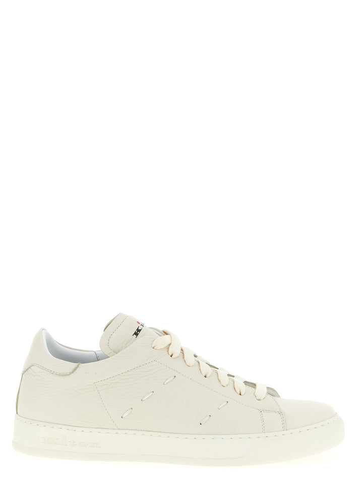 Kiton Leather Sneakers - Bianco | 4ae68e755059f3af87b9c4ad509ef67912e60ffb