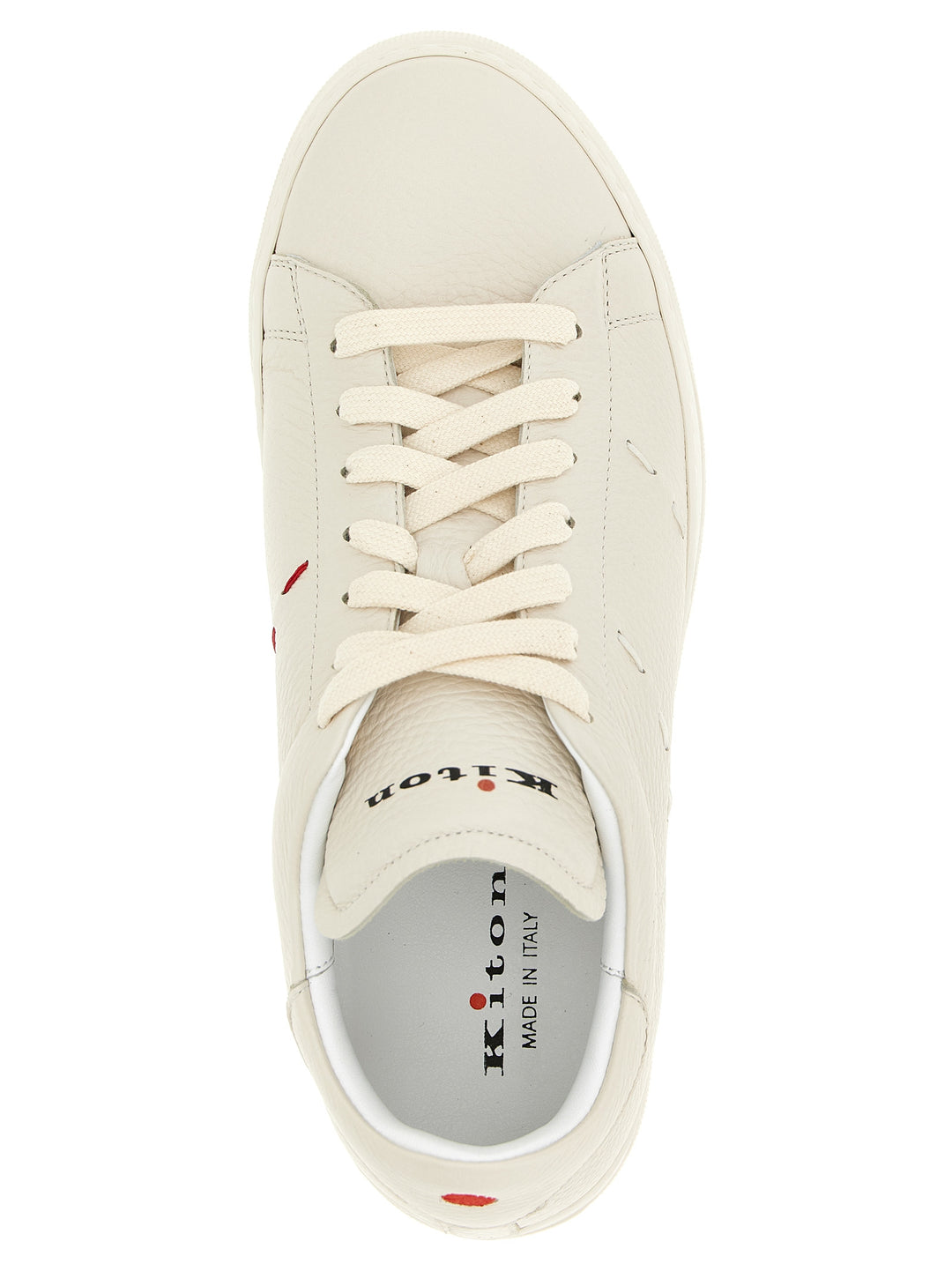 Kiton Leather Sneakers - Bianco | cfef2fc3b20d8afc26aa7bd8d1902f5a32c8c910